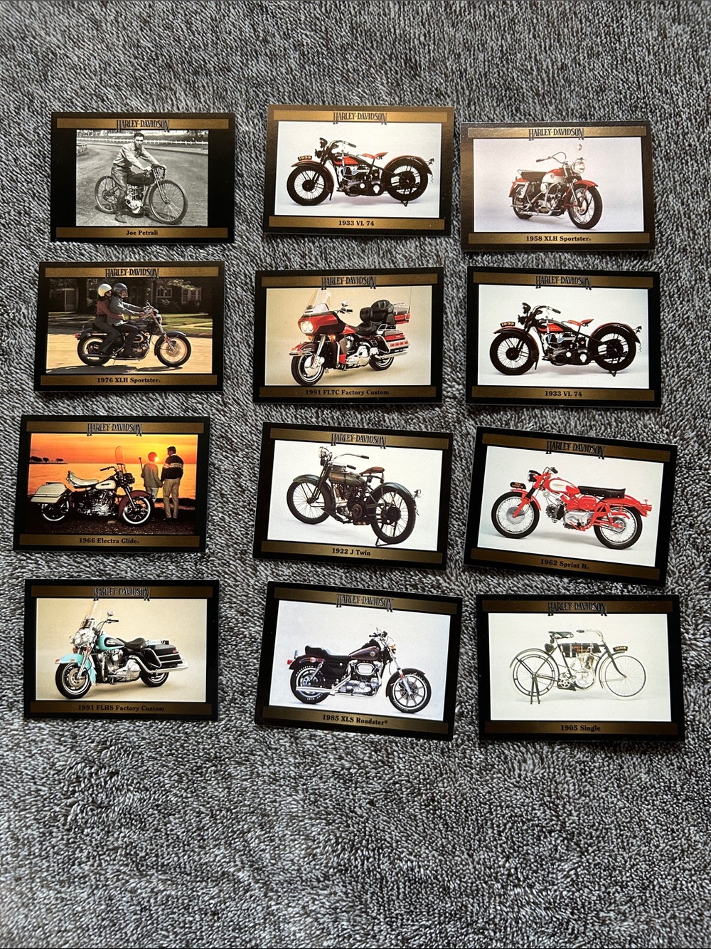 Harley-Davidson Vintage Motorcycle Card Collection